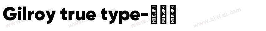 Gilroy true type字体转换
